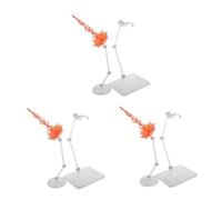 HANABASS 3 Sets Energy Effect Figure Support Holder with Dual Stands Action Doll Assembly Base for Models Stable Display Accessory for Custom Model Kit Decorations