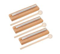 HANABASS 3 Sets Wooden Hand Chime with Mallet Compact Portable Handheld Bells for Meditation Yoga Prayer Classroom Use Clear Vibrant Percussion Instrument for Teachers