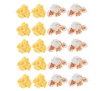 HANABASS 30Pcs Stylish Resin Popcorn Charms Lightweight DIY Phone Case Accessories Cute Earring Materials for Crafting and Photo Props Lifelike and Decoration