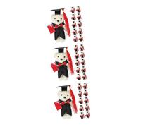 HANABASS 36 pcs Graduation Season Plush Bear Dolls Lightweight Stuffed Bachelor Bears with Eye Catching Colors Festive Decoration for Teens and Home Display