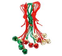 HANABASS 36pcs Christmas Bell Necklace Xmas Tree Decorations Hanging Bell Pendant for Party Boys and Girls DIY Xmas Style Ornaments