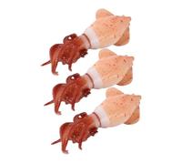 HANABASS 3pcs Artificial Squid Food Model Realistic Miniature Seafood Figurines for Home Decor DIY Crafts and Photography Props