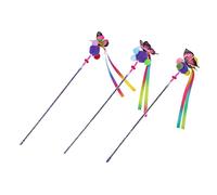 HANABASS 3Pcs Cat Teaser Wand Interactive Butterfly Teasing for Indoor Cats Lightweight Durable Cat Training Tools Fun Playtime to Keep Cats Fit and Happy