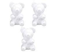 HANABASS 3pcs DIY Bear Modelling Craft Foam Shapes Lightweight and Easy to Shape Bear-shaped Figures for Home Accessories and Handicraft Decorations, for Valentine's Day Floral Arrangements