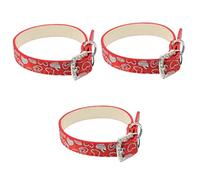 HANABASS 3pcs Dog Collar Glitter Hearts Pet Traction Rope Fashionable and Comfortable Pet Supplies