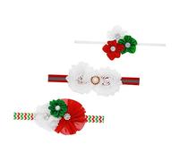 HANABASS 3pcs Flower Headbands Soft Elastic Hair Accessories for Christmas Party Photo Props Sweet Hair Decor Newborn