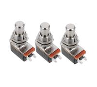 HANABASS 3pcs Guitar Effect Footswitches Alloy Control Pedal Instrument Accessories for Guitar Pedal Board Amplifier Footswitch Replacement Parts