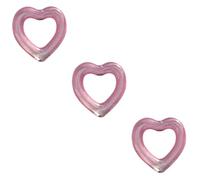HANABASS 3pcs Heart Shaped Swim Ring Inflatable Pool Safety Float for Adults Sequin Design for Summer Fun for Pool Parties and Beach Gatherings