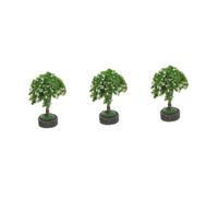 HANABASS 3pcs Miniature Courtyard Tree Model for DIY Projects Realistic Micro Landscape Plastic Figurines Stress Reducing Miniature Tree Decor for Home Office Photography and Crafting