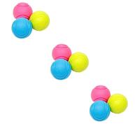 HANABASS 3pcs Pet Toy Balls Dog Toys Puppy Rubber Tennis Ball Teeth Cleaning Training Biting for Dogs
