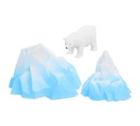 HANABASS 3pcs Realistic Underwater Glacier Model Iceberg Decoration for Aquarium Fish with Versatile Compatibility and Pvc Material Suitable as Educational and Winter Cake Toppers