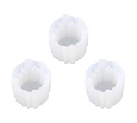 HANABASS 3pcs Resin Casting Mold Crystal Shape Silicone Epoxy Resin Mold Flexible Easy to Use White for DIY Crafts