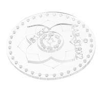 HANABASS 3pcs Reusable Acrylic Leather Cutting Dies with Precise Dimensions, Classic Large Circle, Small Circle and Flower Shapes, for Keychain Making and DIY Crafts