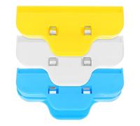 HANABASS 3pcs Rhinestone Drawing Holder Clips for Gem Painting Edge Fixing, Plastic Canvas and Embroidery Craft Tools in Blue, Yellow, and White Colors, Reusable Sealing Clamps for Art