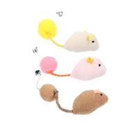 HANABASS 3pcs Set Realistic Rat Plushies Set Interactive Cat with Bells Soft Mouse Plush for Indoor Cats Durable and Engaging Chew for Kittens Fun Playtime Accessories