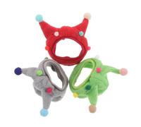 HANABASS 3pcs Small Animal Costume Hats for Bearded Dragon and Reptiles Lightweight Funny Horn Ball Caps with Quick Wear Design Creative Lizard Cosplay for Outdoor Adventures and Social