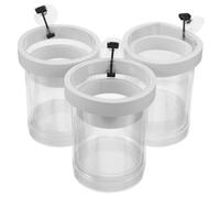 HANABASS 3pcs Small Fish Breeding Isolation Box with Suction Cups Aquarium Floating Breeder Chamber for Betta Shrimp Nursery Easy Install Fish Hatchery Incubator Tank Divider