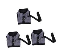 HANABASS 3pcs Small Pet Vest for Guinea Pigs Squirrels Breathable Mesh Chest Strap for Small Animals