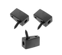 HANABASS 3pcs Split Design Headless Guitar Lock Nut Metal Bass Guitar String Retainer Reduces String Friction Swift Assembly Black for Studio Sessions