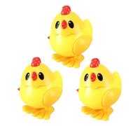 HANABASS 3Pcs Wind-Up Jumping Chicken Toy Set Cartoon Animal Toys for Kids Interactive Desktop Decor Fun Clockwork Plaything Random Color