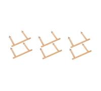 HANABASS 3sets Bird Perch Stand Toy Natural Wood Easy Install Bird Parrot Perch for Cage 2pcs*3