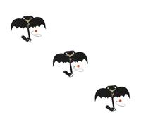 HANABASS 3sets Decorative Bunny Clothes Wear-resistant for Halloween Parties and Festivals Includes Bat Wings and Bell for