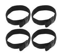 HANABASS 4 Pcs School Lunchbox Strap Double Layer Lunchbox Band Simple Design Black Nylon Easy to Clean Multi-Purpose Bento Box Straps for Travel and Outdoor Use