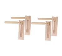 HANABASS 4 Pcs Wooden Ratchet Noise Maker Educational Percussion Instrument Lightweight Portable Traditional Matraca for Parties Indoor
