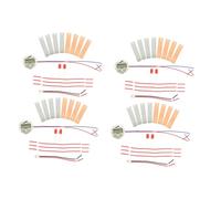 HANABASS 4 Sets Fruit Battery Science Experiment Kit DIY Zinc Copper Potato Battery with LED Light Educational Stem for Family Learning and Electricity Demonstration