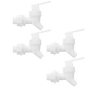 HANABASS 4 Sets Pressing Type Water Spigots, Polypropylene Bucket Faucets for Beer and Wine Buckets, Aging Resistant, Helps Reduce Scale and Impurities, for Milk Stores and Hotels