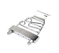 HANABASS 4 String Adjustable Bass Guitar Tailpiece Silver Easy Install Replacement Bridge Tailpiece for Jazz Electric Guitar Compatible Parts and Accessories for Music Lovers