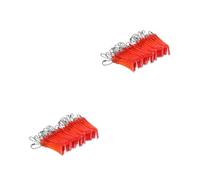 HANABASS 40 pcs Scratch Off Keychain Tool Scoop Shape Plastic Card Scratcher for Lotto Tickets Label Sticker Remover Portable Voucher Code Revealing