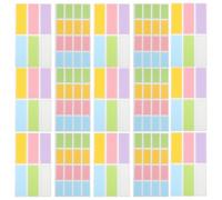HANABASS 40 Sheets Assorted Colour Paper Self-Adhesive Label Stickers for Classifying and Schools, Easy to Paste Long Term Use, Waterproof Handwritten Name Labels