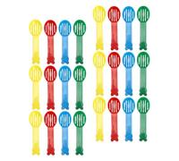 HANABASS 40PCS Pet Litter Scoops Set - Plastic Mini Hamster Poop Scooper Sand Bath Shovel for Small Pets, Cat Litter Box Cleaning Tools in Green, Red, Yellow, and Blue