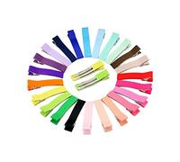 HANABASS 40pcs Ribbon Lined Hair Clips Metal Barrettes No Slip Double Prong Hair Accessories for Boy Girl Mixed Colors