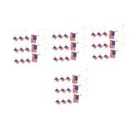 HANABASS 48 pcs American Flag Pendants DIY Party Decorations Keychain Charms Bulk Handmade Jewelry Accessories Patriotic Hanging Ornaments for Independence Day July Celebration