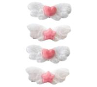 HANABASS 4pcs Angel Wing Hair Clips for Teens and Women Cute Sweet Barrettes Design Versatile Side Clips for Hair Decoration and Stylish Hairstyles