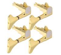 HANABASS 4pcs Bass Tuning Pegs Replacement in Golden Alloy with Full-closed Structure for Electric Bass String Tuning System, Optimizing Creativity and Longevity, Suitable for Home