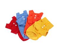 HANABASS 4pcs Breathable Dog T-shirts for Pets Comfortable Puppy Apparel for Everyday Wear and Holidays Adorable Dog Clothes Yellow