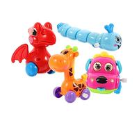 HANABASS 4Pcs Cartoon Animal Wind Up for Clockwork Playthings Decorative Animal Shaped Fun Learning present for Easter and Birthdays Engaging Attention Cultivating Playtime