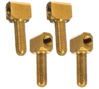 HANABASS 4Pcs Cello Bow Repairing Screw Set Metal Yellow Nut Screw Parts, Easy to Install Musical Equipment Accessory for Instrument Repair