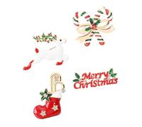 HANABASS 4pcs Christmas Brooch Featuring An Elk Pin Design for Women Accessories This Pretty Brooch Makes Lovely Xmas Decoration and Is for Adding Festive Flair to Your Outfit Holiday