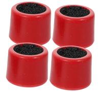 HANABASS 4pcs Double-sided Round Cue Tip Shaper Set Professional Pool Cue Tip Trimmer for Billiard and Snooker Red Sturdy Plastic Precision Shaping Tool for Maintenance and Repair