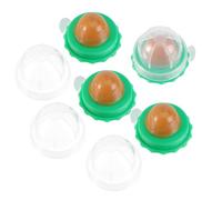 HANABASS 4pcs Edible Cat Candy Ball Lickable Catnip Treats Stick-On Wall Mounted for Kittens Indoor Play