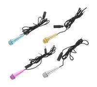HANABASS 4pcs Mini Condenser Microphone for Singing Wired Phone Microphone for Recording Mic for Streaming and Gaming Portable for Vlogging and Podcasting