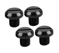 HANABASS 4pcs Motorcycle Mirror Blanking Plugs Aluminum Alloy Decorative Screw Caps Black Thread Rearview Mirror Hole Covers for Motorbike Modification