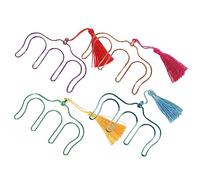 HANABASS 4pcs Music Score Clip Page Holder with Tassel Durable Metal Music Note Clamp for Musicians Composers and Lectures