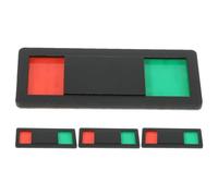 HANABASS 4pcs Office Sign Slider Occupied Vacant Privacy Indicator Sliding Door Sign for Office Dormitories Black Acrylic