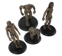 HANABASS 4pcs Prehistoric Human Figurines Set - Realistic Caveman Models Including Australopithecus, Habilis, Erectus and Ramapithecus - Evolution Teaching Tool for Schools and Home