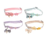 HANABASS 4pcs Princess-style Cat Collar Lace Embroidery Cute Adjustable Breakaway Kitten Neckwear for Daily Wear and Holiday Outfits